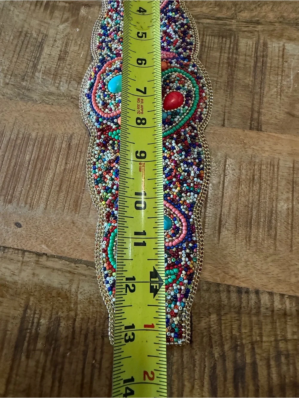 Women Bohemian Wide Belt Beaded Chain Waistband Girdle Stretch Decor Ethnic